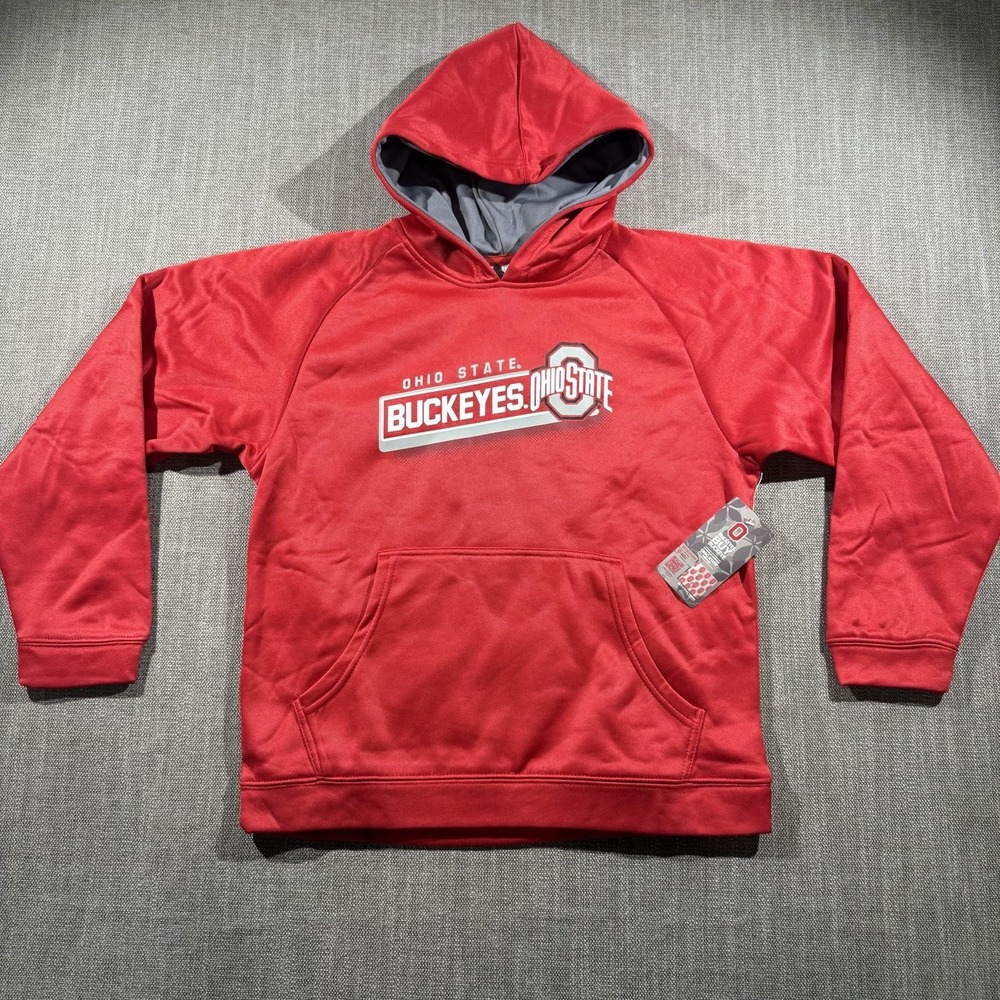 Ohio State Buckeyes Hoodie Boys Large 12-14 Red NCAA Football Rivalry Threads